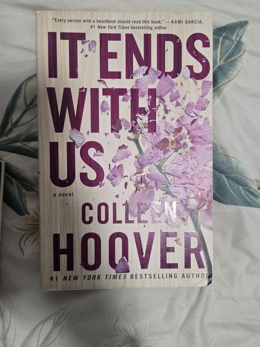 'It Ends With Us' Hardcover Book - Purple Floral Cover
